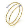 Load image into Gallery viewer, Gabriel &amp; Co. Bujukan Bead Triple Bypass Bangle with Graduating Diamonds
