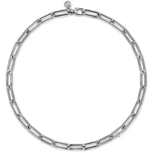 Gabriel & Co. Bujukan Oval Link Chain Necklace with Bujukan Stations