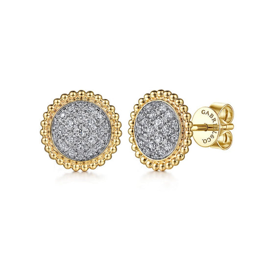 Gabriel & Co. Bujukan Pave Diamond Stud Earrings