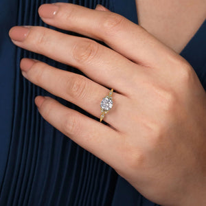 Gabriel & Co. Celia Leaf Style Diamond Engagement Ring