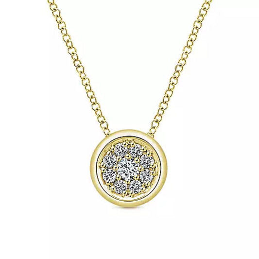 Gabriel & Co. Diamond Pave Satin Finish Pendant