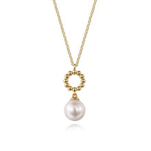 Load image into Gallery viewer, Gabriel &amp; Co. Fresh Water Pearl Bujukan Circle Drop Pendant
