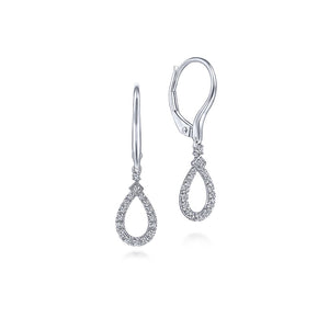 Gabriel & Co. Pear Shaped Diamond Drop Earrings