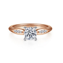 Load image into Gallery viewer, Gabriel &amp; Co. &quot;Quinn&quot; Tapered Diamond Channel Set Engagement Ring
