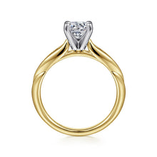 Load image into Gallery viewer, Gabriel &amp; Co. &quot;Quinn&quot; Tapered Diamond Channel Set Engagement Ring
