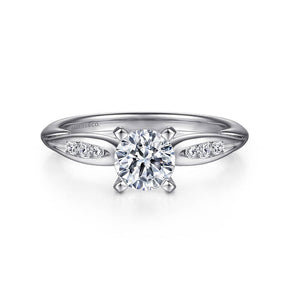 Gabriel & Co. "Quinn" Tapered Diamond Channel Set Engagement Ring