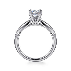 Gabriel & Co. "Quinn" Tapered Diamond Channel Set Engagement Ring