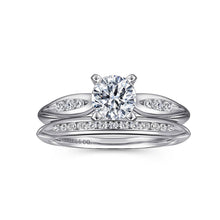 Load image into Gallery viewer, Gabriel &amp; Co. &quot;Quinn&quot; Tapered Diamond Channel Set Engagement Ring
