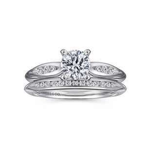 Gabriel & Co. "Quinn" Tapered Diamond Channel Set Engagement Ring