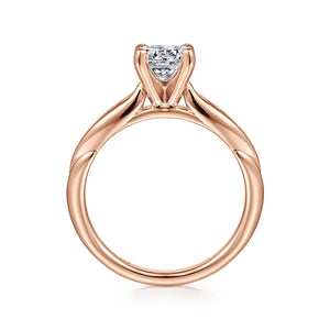 Gabriel & Co. "Quinn" Tapered Diamond Channel Set Engagement Ring