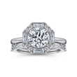 Load image into Gallery viewer, Gabriel &amp; Co. Seina Octagonal Baguette Halo Diamond Engagement Ring
