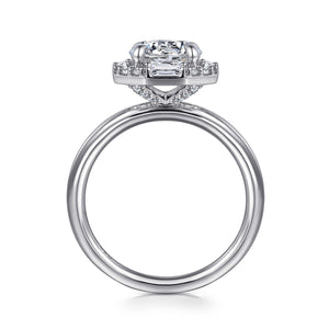 Gabriel & Co. Seina Octagonal Baguette Halo Diamond Engagement Ring