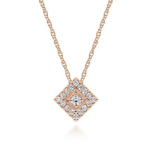 Load image into Gallery viewer, Gabriel &amp; Co. Victorian Style Diamond Square Pendant
