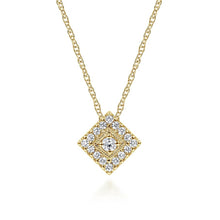 Load image into Gallery viewer, Gabriel &amp; Co. Victorian Style Diamond Square Pendant
