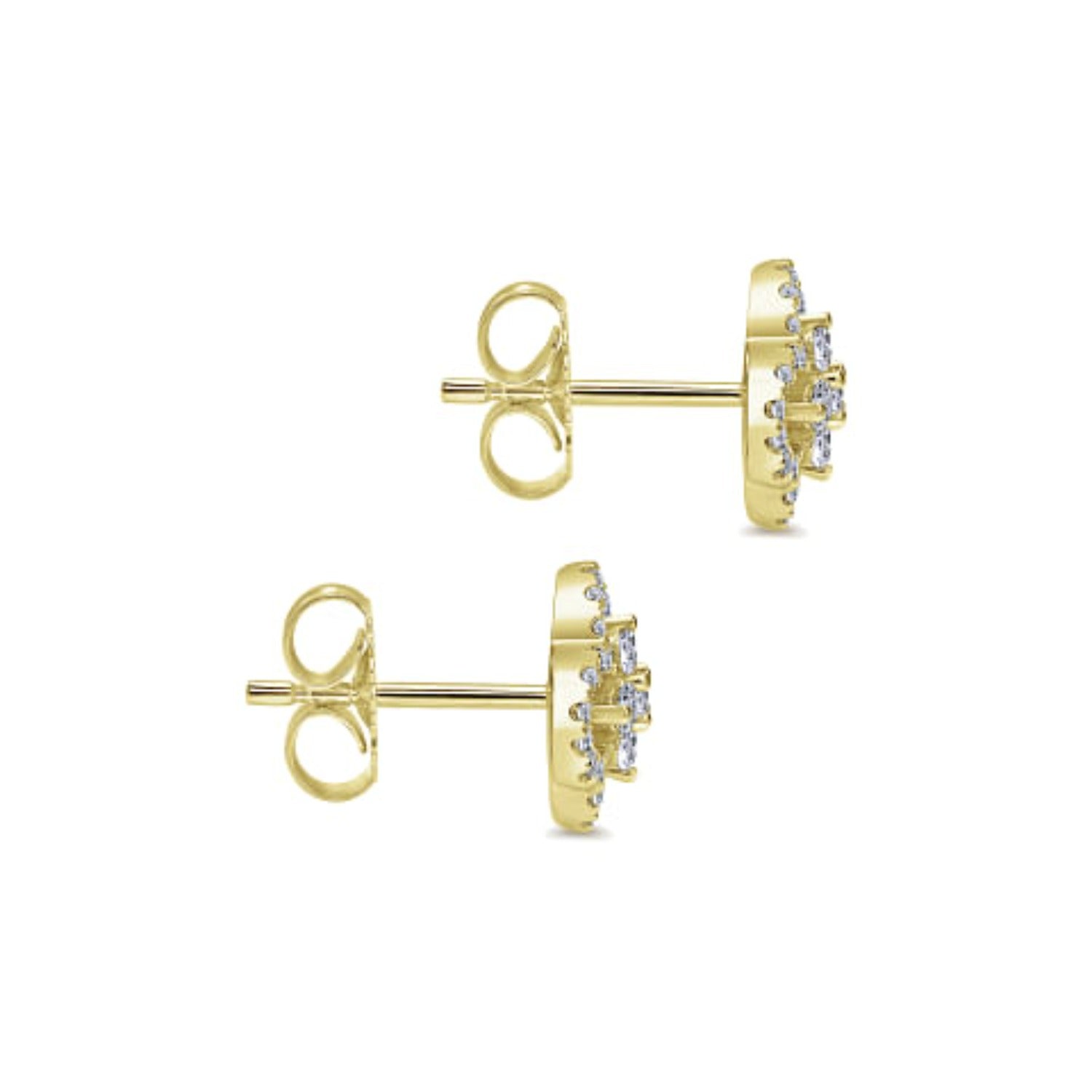 Gabriel & Co. Diamond Pave Clover Earrings - EG12221 | Ben