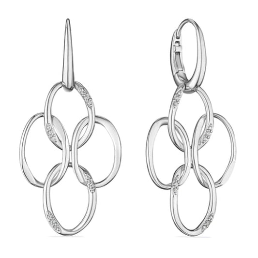 Judith Ripka La Natura Gaia Chandelier Drop Hoop Earrings