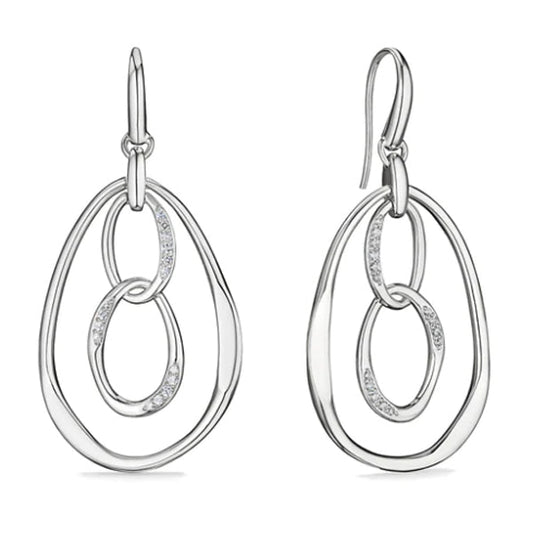 Judith Ripka La Natura Gaia Drop Interlocking Link Earrings