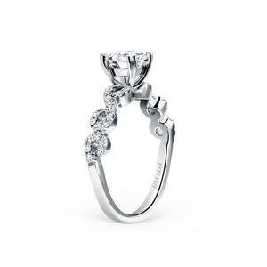 Kirk Kara Fancy Twist Round Cut Diamond Engagement Ring