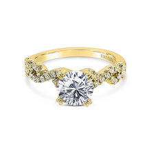 Load image into Gallery viewer, Kirk Kara Fancy Twist Round Cut Diamond Engagement Ring
