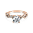 Load image into Gallery viewer, Kirk Kara Fancy Twist Round Cut Diamond Engagement Ring
