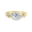 Load image into Gallery viewer, Kirk - Kara Floral Leaf Cathedral Diamond Engagement Ring
