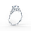 Load image into Gallery viewer, Kirk Kara Floral Leaf Round Cut Rope Cathedral Engagement Ring
