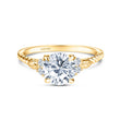 Load image into Gallery viewer, Kirk Kara Floral Leaf Round Cut Rope Cathedral Engagement Ring
