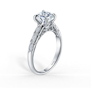 Kirk Kara Floral Marquise Diamond Accent Engagement Ring