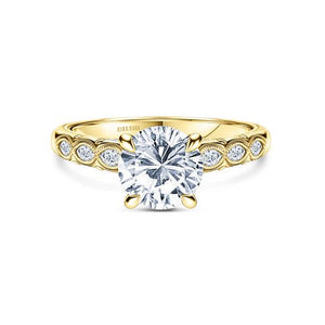 Kirk Kara Floral Marquise Diamond Accent Engagement Ring