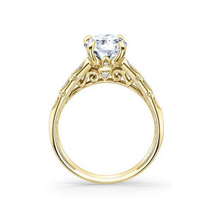 Kirk Kara Floral Marquise Diamond Accent Engagement Ring