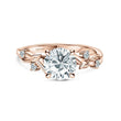 Load image into Gallery viewer, Kirk - Kara &quot;Leaf&quot; Accent Diamond Cathedral Engagement Ring
