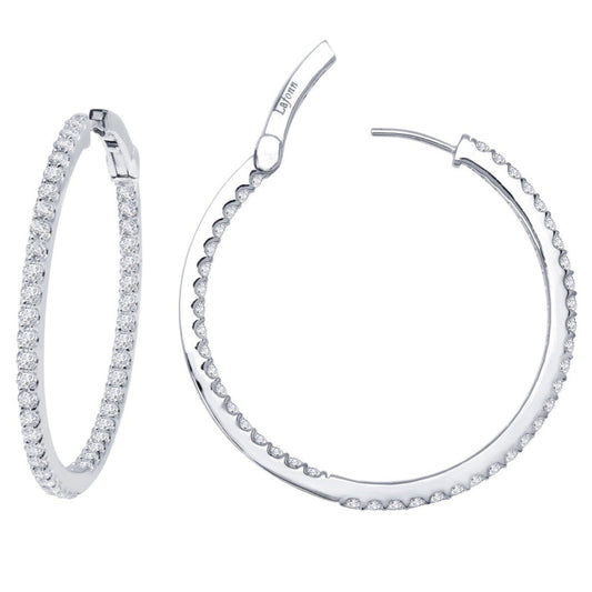 Lafonn Classic Inside Out Hoop Earrings