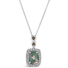 Load image into Gallery viewer, Le Vian Peacock Aquaprase Halo Diamond Pendant
