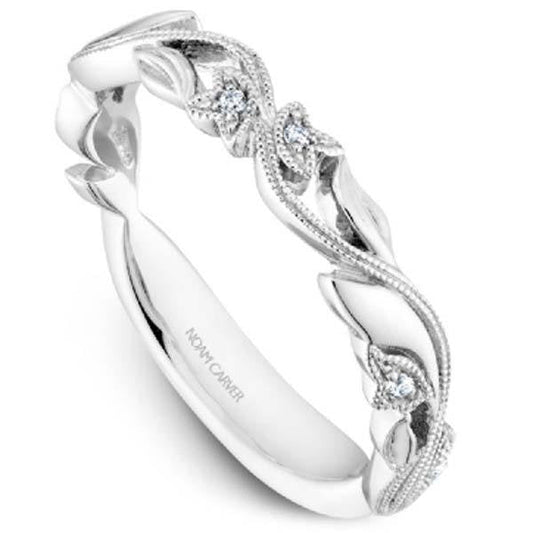 Noam Carver Nature Inspired Scrollwork Leaf Stackable Band