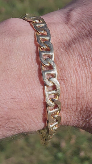 Video of Ben Garelick Estate 14K Yellow Gold 9.25 Inch 8MM Anchor Link Bracelet