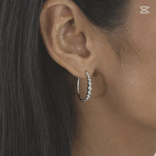 Load and play video in Gallery viewer, Gabriel &amp; Co. Sterling Silver Bujukan 25mm Classic Hoop Earrings
