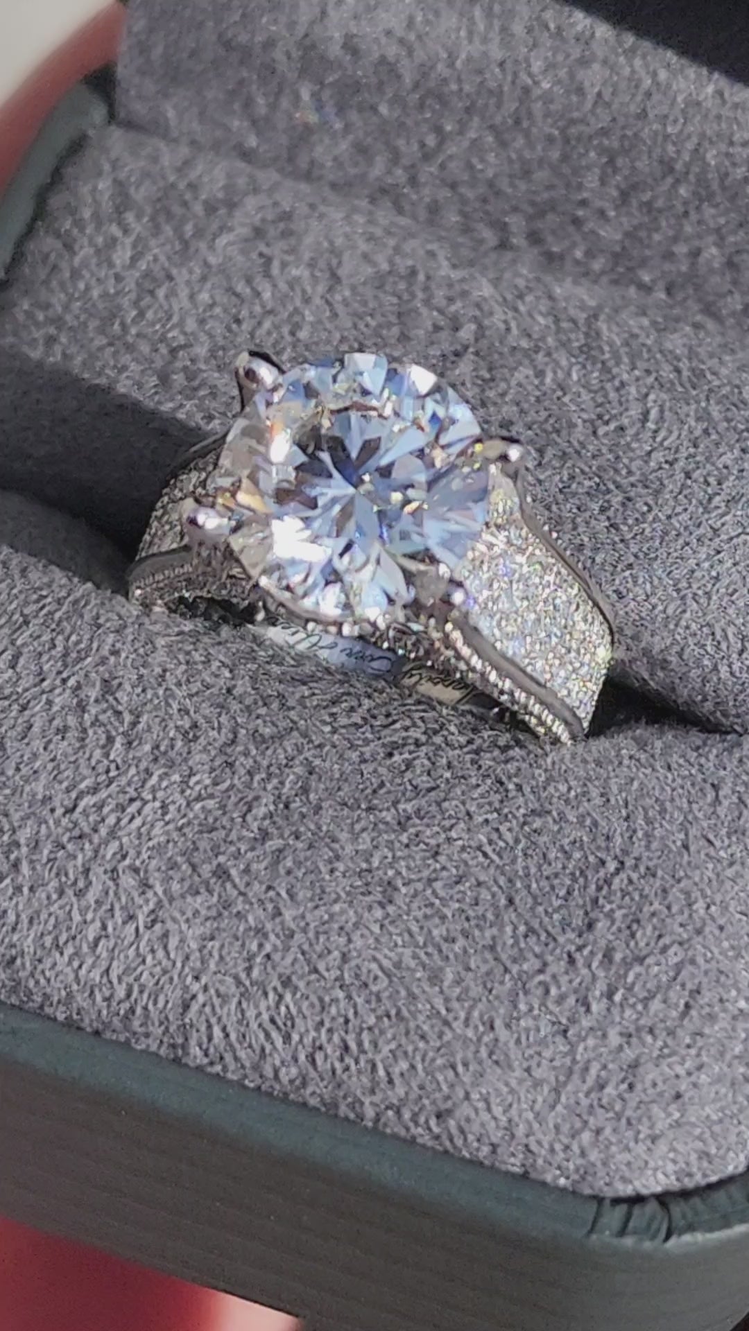 BGLG Cobble Hill White Gold 4.0 Carat Round Lab-Grown Tension Style Diamond Engagement Ring_Video