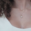 Load and play video in Gallery viewer, Gabriel &amp; Co. Fresh Water Pearl Bujukan Circle Drop Pendant
