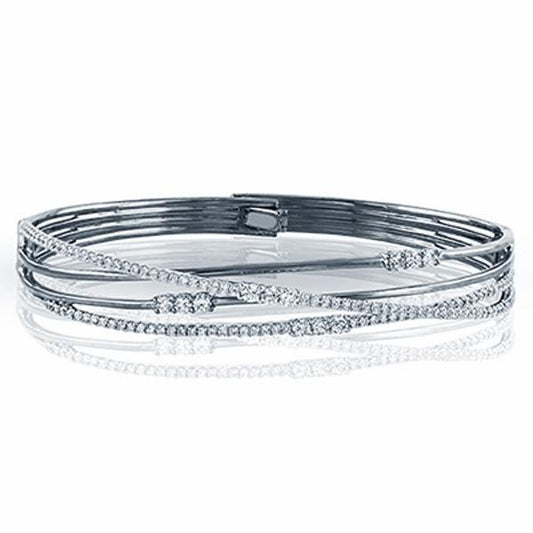 Simon G. "Embraceable" Multi-Layer Diamond Wave Bangle