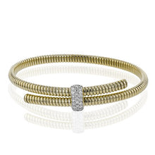 Load image into Gallery viewer, Simon G. Flexible Double Row Diamond Pave Flexible Bangle Bracelet
