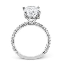 Load image into Gallery viewer, Simon G. Hidden Halo Diamond Engagement Ring Featuring Round Cut Pave Set Diamonds
