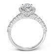 Load image into Gallery viewer, Simon G. Oval Cut Halo Shared Prong Diamond Engagement Ring
