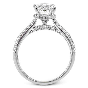 Simon G. Oval Cut Hidden Halo Diamond Engagement Ring