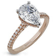 Load image into Gallery viewer, Simon G. Pear Cut Hidden Halo Diamond Engagement Ring
