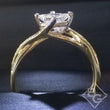 Load image into Gallery viewer, Simon G. Princess-Cut &quot;Twist&quot; Split Shank Diamond Engagement Ring
