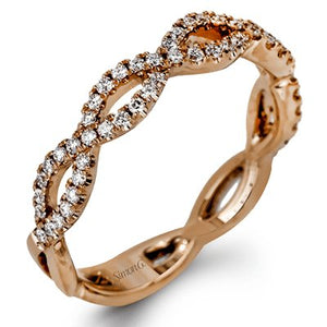 Simon G. Split Shank Twist Diamond Wedding Ring