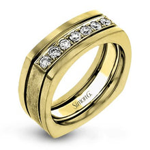 Load image into Gallery viewer, Simon G. Two-Tone Mens Round Cut Diamond Ring
