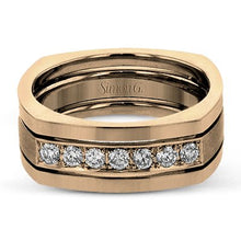 Load image into Gallery viewer, Simon G. Two-Tone Mens Round Cut Diamond Ring
