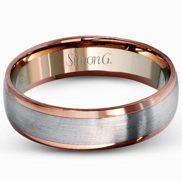 Two tone platinum wedding bands online
