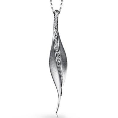 Simon G. White Gold Fallen Leaves Pendant